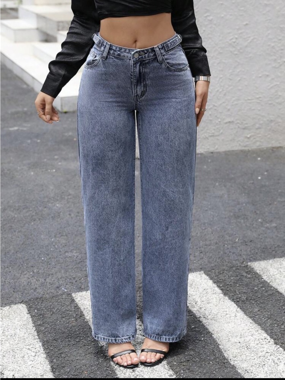 SHEIN women’s Dark Blue Bootcut Jeans